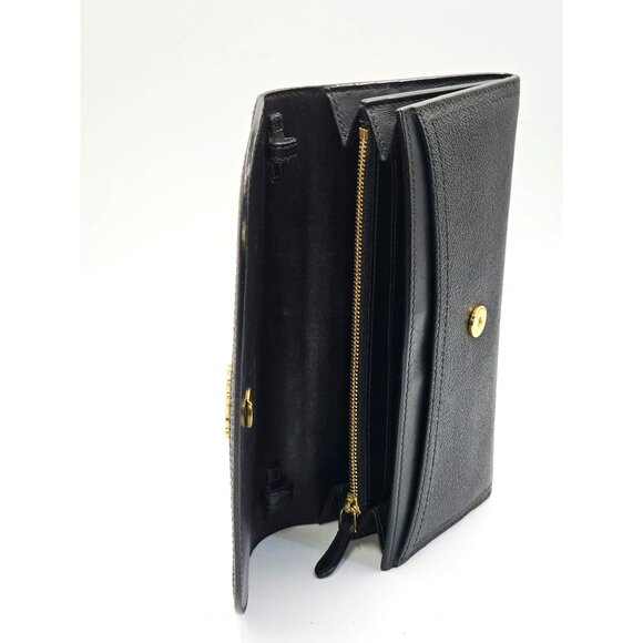 Burberry  Women's Black Soft Grain Leather  Wallet Size  Medium 2728 - Picture 11 of 13